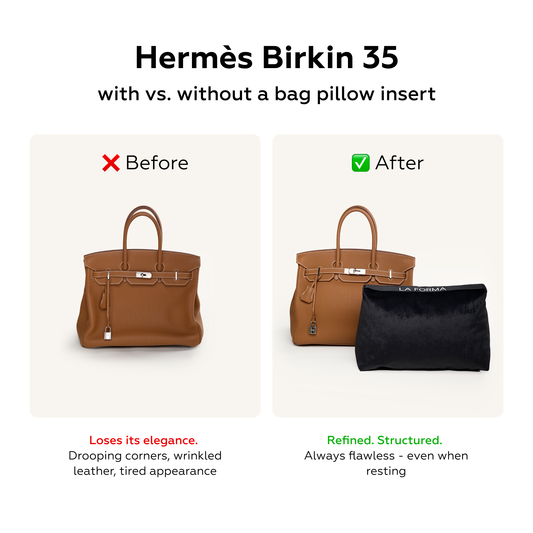 Bag Pillow for Hermès Birkin LAFORMA