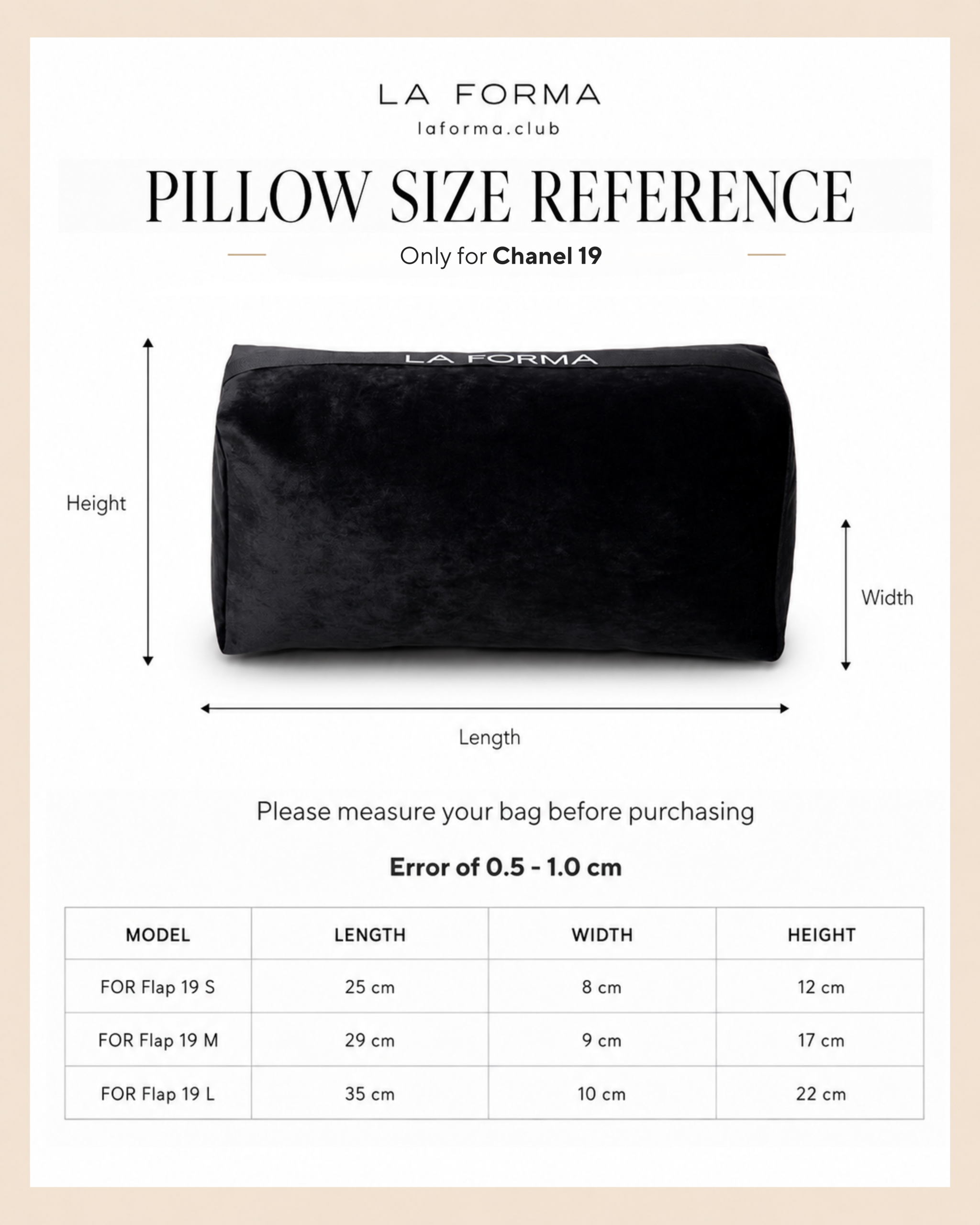 Bag Pillow for Chanel Flap 19 - Image 9