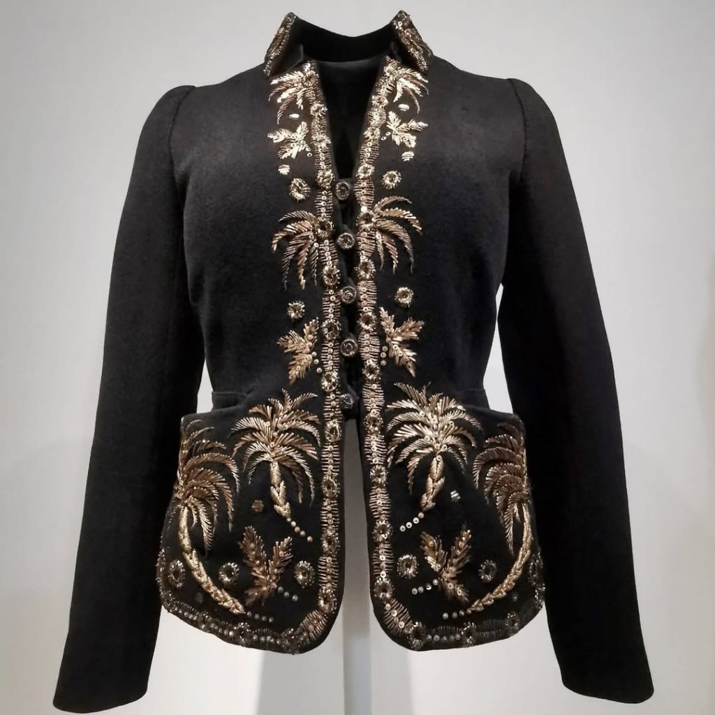 Palm tree dinner jacket. Schiaparelli winter haute couture 1936