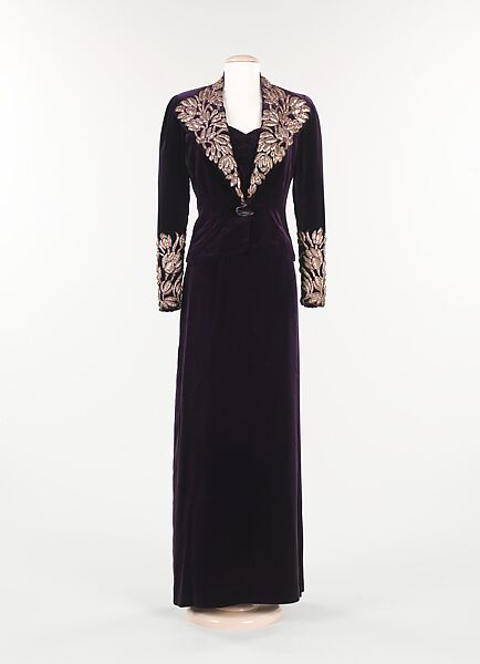 Evening ensemble. Schiaparelli winter 1937 haute couture 