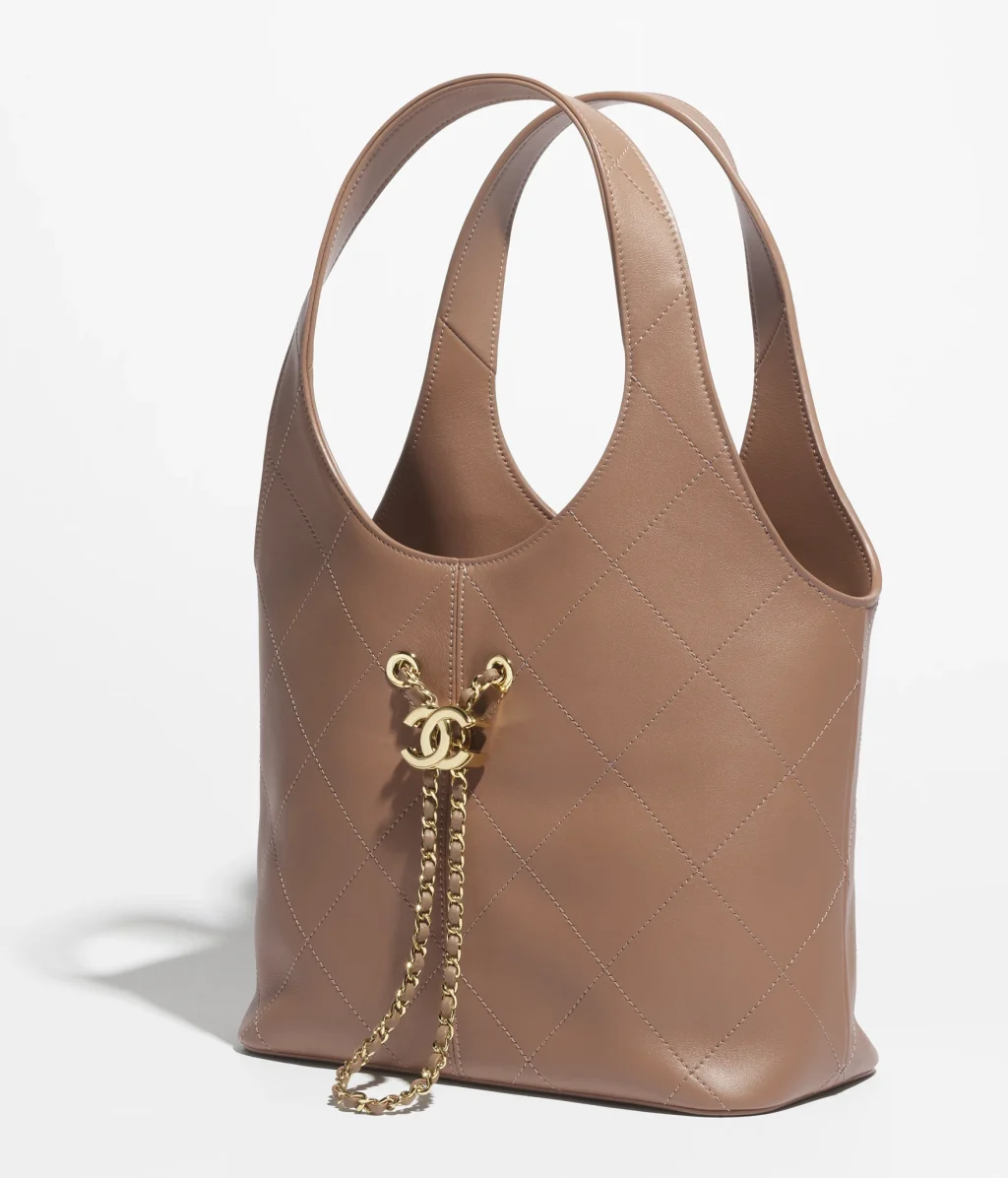 CHANEL SHOPPING BAG / Calfskin & Gold-Tone Metal / Brown / $6,500