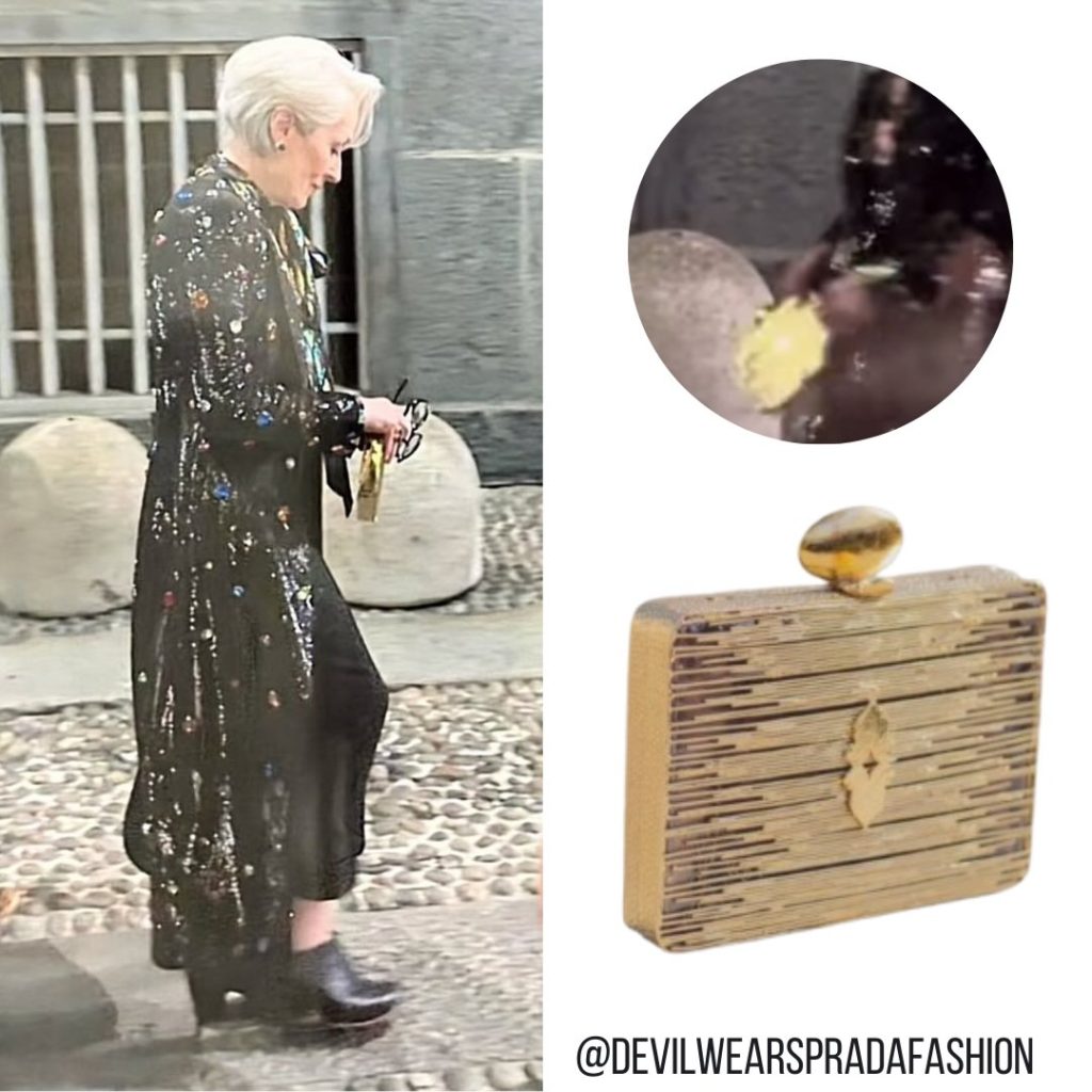 Dellaluna Dellaluna “Roman” gold clutch
