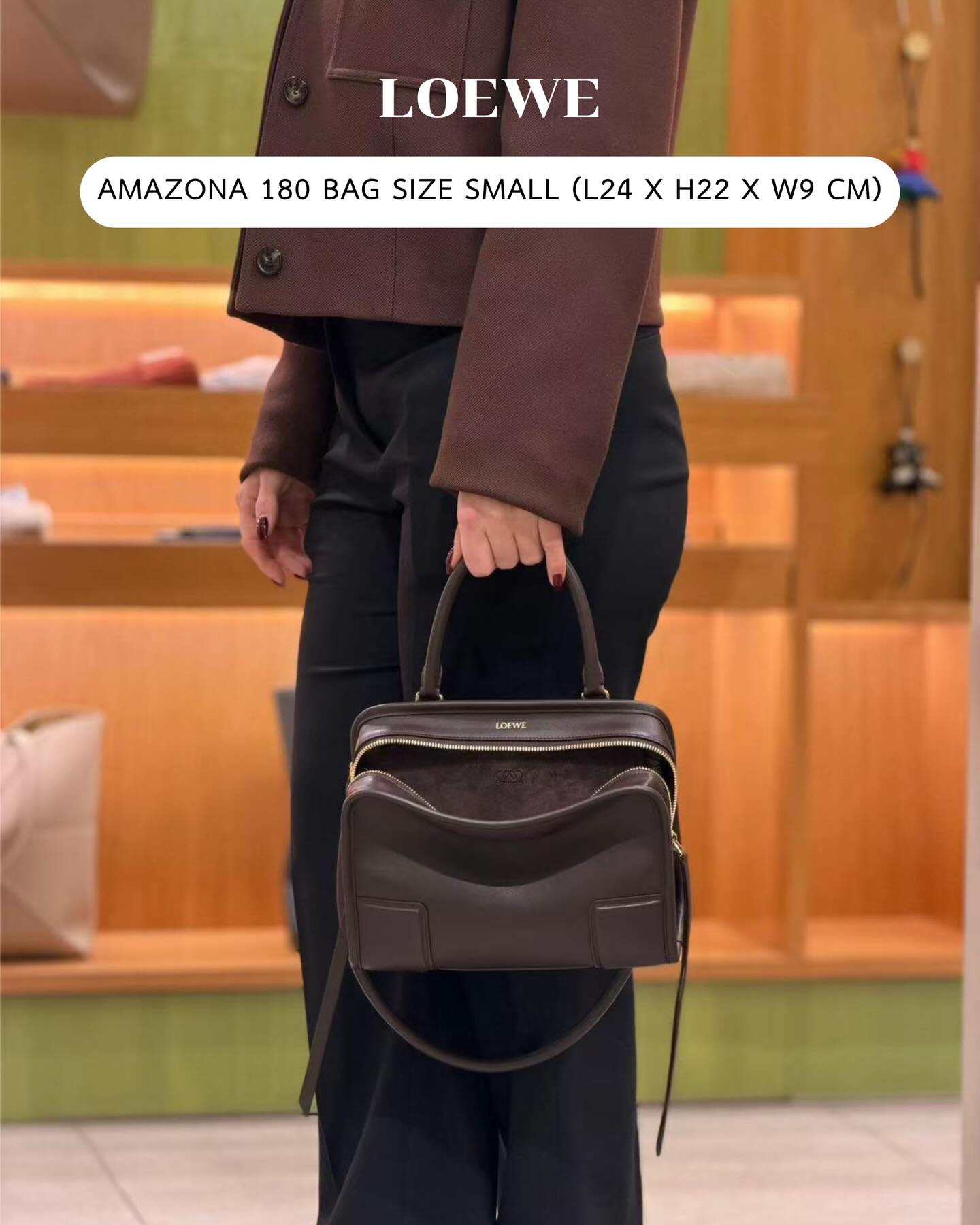 LOEWE Amazona 180 bag guide Sizes, materials, colors, and what to know