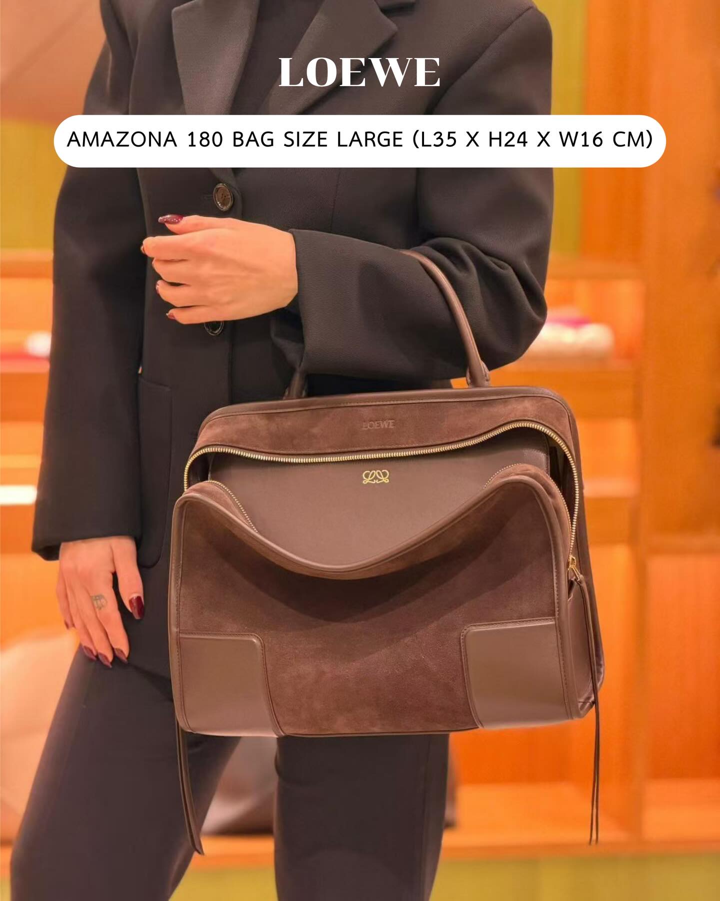 LOEWE Amazona 180 bag guide Sizes, materials, colors, and what to know