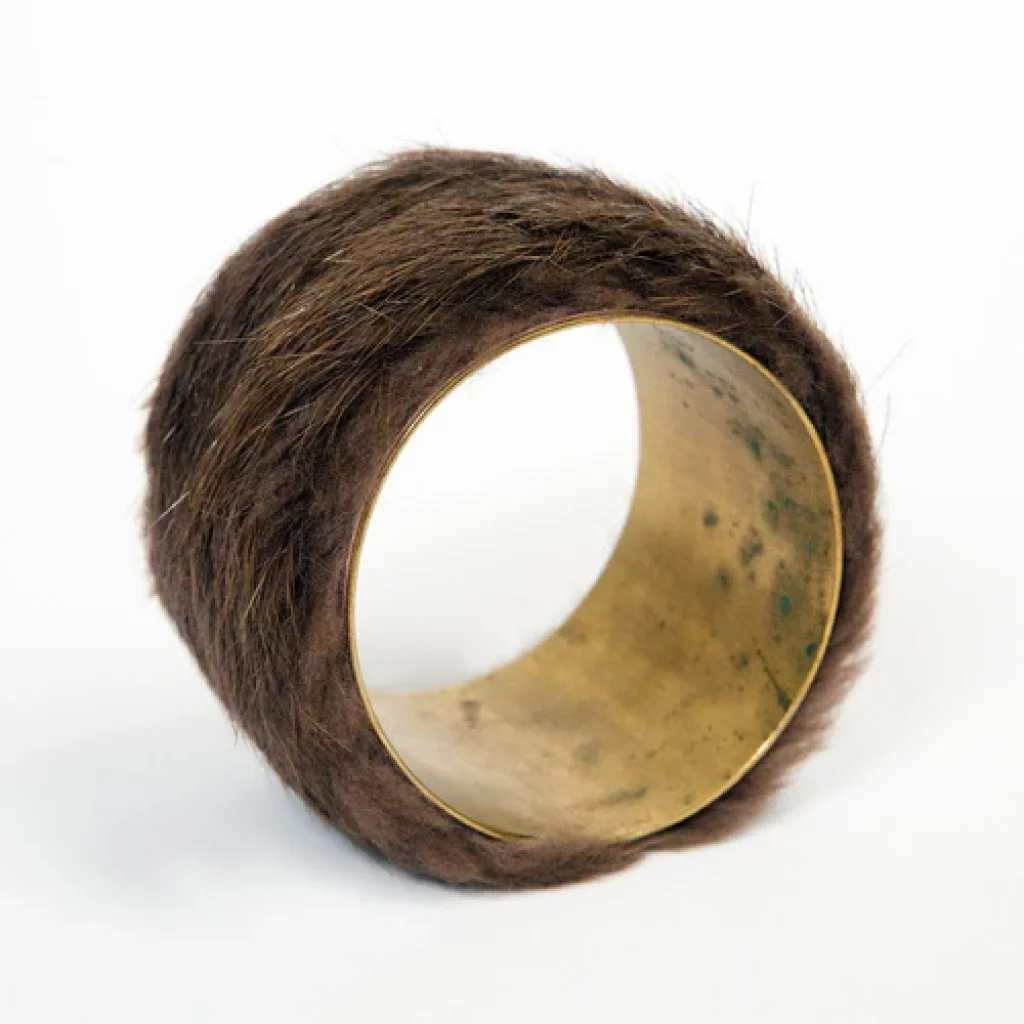 Fur bracelet, 1936. Meret Oppenheim, Courtesy Clo and Marcel Fleiss, Paris. Photo: DR. © Adagp Paris, 2016