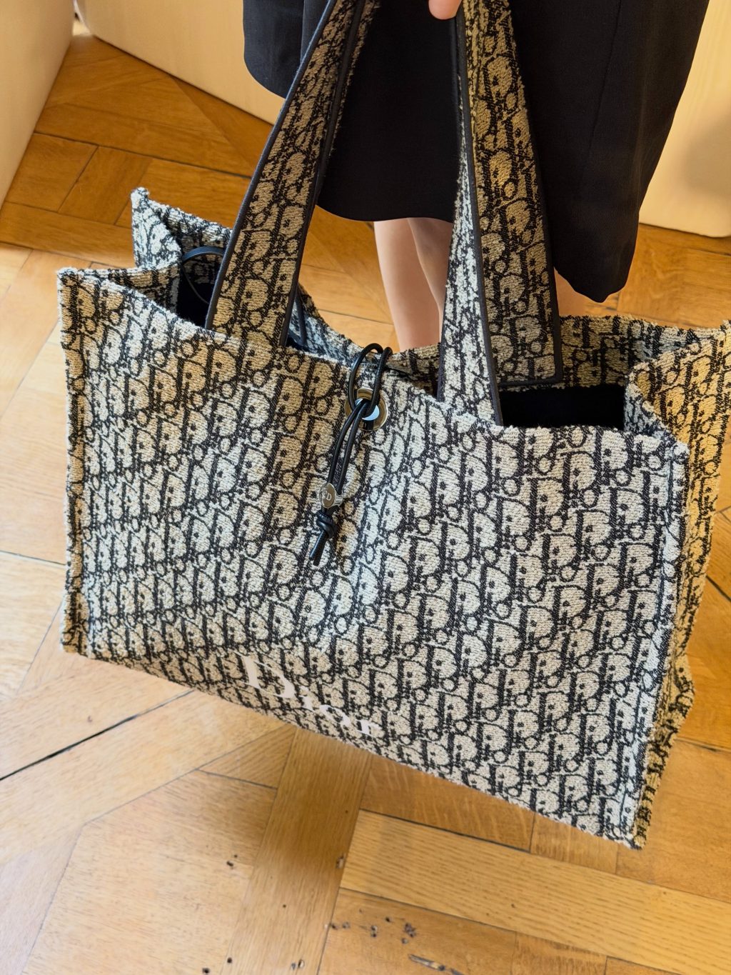 Dior cannage denim tote bag Men's SS27